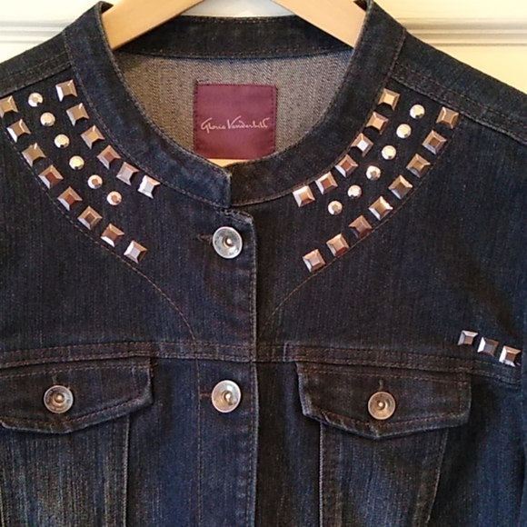 Gloria Vanderbilt Blue Denim Jean Jacket Size L - Picture 2 of 5